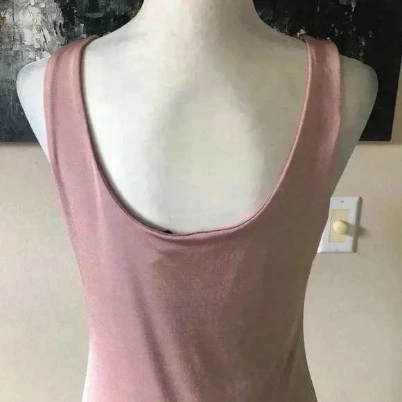 NWT Pretty Pale Pink Fully Lined Tank Dress with Slight Shimmer-Junior Large - Picture 6 of 8